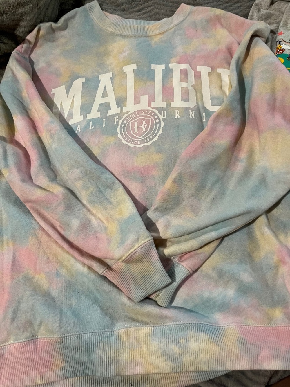 Hollister Pastel Tie Dye Crewneck Sweatshirt